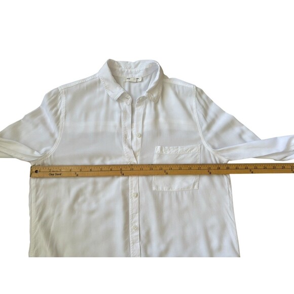 Beach Lunch Lounge Button Down Shirt Women's Size Med White Soft 100% Viscose - Picture 11 of 14